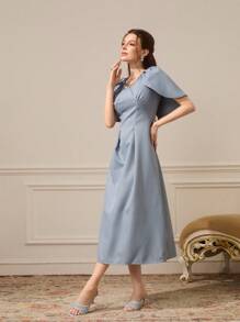 CUCCOO TILAWA Women Silver Square Toe Rhinestone Decor Slingback High Heel Sandals For Christmas