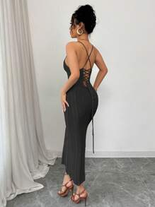 Rafferiza New Slim-Fit Sexy Openwork Strap Fashionable Unique Knit Dress, Suitable For Vacation And Beach, Spring/Summer