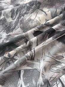 SHEIN TEENGIRL Summer Casual Camo Tree Branch Print Shorts