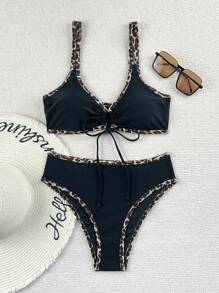Costavie Springbreak 女式露背系带比基尼套装，夏季时尚沙滩装比基尼套装 - 彩色 - 查看 3