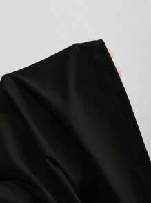 Sweetra 黄色深 V 领露背吊带短款上衣和低腰直筒阔腿裤套装，女士休闲性感家居/度假装，春夏 - 黑色 - 查看 6