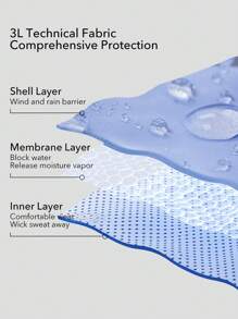 OutZeal WaterProof WindProof Lightweight Breathable 3L Tech Fabric Hiking Rain Jacket Outdoor Shell