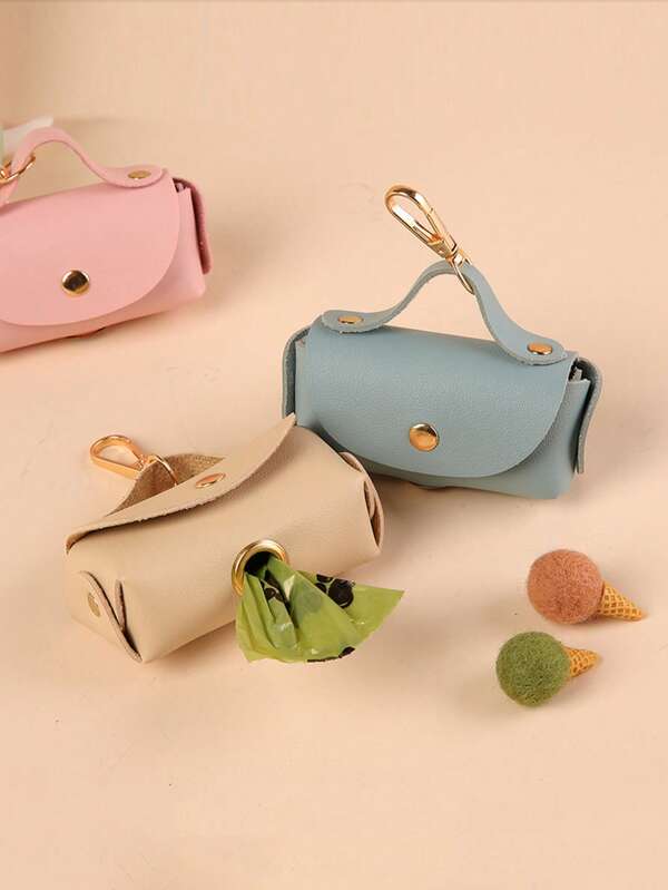 Coletor de cocô para banheiro ao ar livre Spot / Dispensador portátil de sacos para cocô de animais de estimação / Saco para cocô de cachorro multicolorido com fronteiras cruzadas / Multi