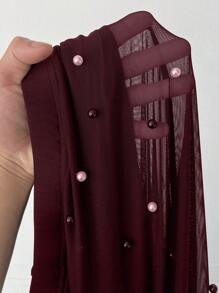 Viva Relle Set elegante da donna taglie forti composto da giacca con colletto a bavero e maniche lunghe in colore unito, e pantaloni in in rete impreziositi da perle, adatto per San Valentino