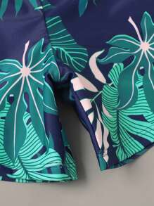 Tween Boy Random Tropical & Letter Graphic Swimsuit
