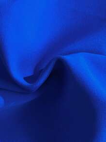 SHEIN Swim Áo bikini dây mảnh màu trơn đi biển mùa hè cho nữ - Xanh đậm - Xem 6