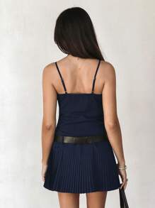 Roylia Fashionable New Stylish Waist Belt Pleated Suspender Dress For Women