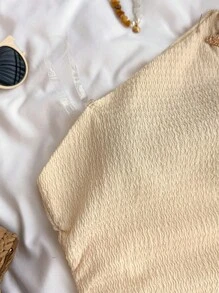 SHEIN Blouse asymétrique à col pour filles ados pour l'été, tenues de rentrée scolaire, mignonne, pour les vacances, les pique-niques familiaux de printemps en extérieur, porter tous les jours, convenant à diverses occasions