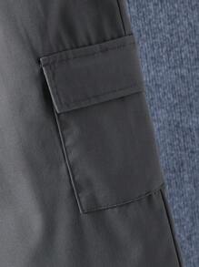 SHEIN Conjunto de camiseta y pantalones con estampado de paisaje urbano para niños preadolescentes