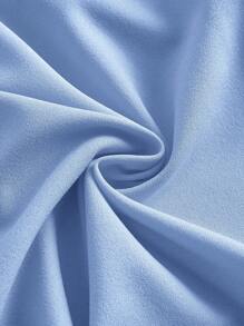 Firerie Solid Ruched Halter Neck Backless Bodycon Dress Blue