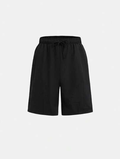 SHEIN Leap Crew 青少年男童休闲泳裤，朋克摇滚、运动、街头服饰，适合春夏派对、海滩、音乐节