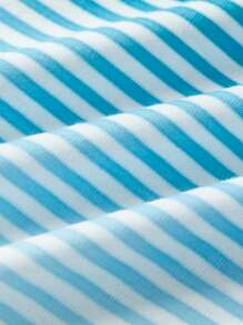 SHEIN Gradient Blue & White Print Casual Tank Top For Teen Boys, Comfortable, Fashionable, Versatile, Soft Fabric, Suitable For Daily Wear, School, Outdoor, Sports, Beach Vacation