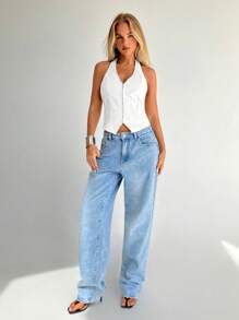 Aloruh Áo yếm hở lưng hở vai gợi cảm cho nữ - trắng - Xem 7