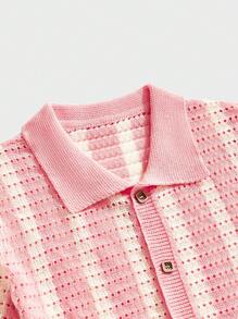 Chillumni Men's Knitted Short Sleeve Sweater, Fashionable For Summer - Multicolor - View 3