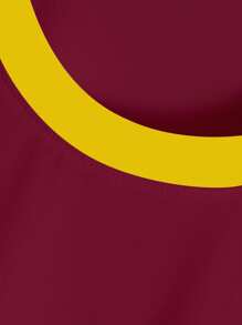 Manfinity Homme Men's Casual Colorblock Letter Print Short Sleeve T-Shirt, Summer - Multicolor - View 4