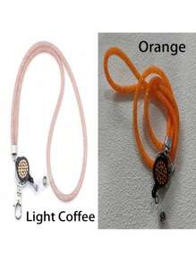 1 Piece, Exquisite Rhinestone Mesh Hanging Rope, Suitable For ID Card Holders, With Retractable Buckle And Badge Clip, Can Be Hung Back To School, Making You More Secure And At Ease
