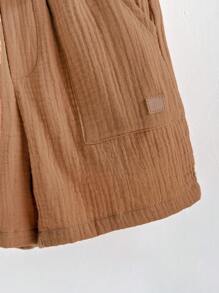 Loomiva 青少年男童大口袋休闲宽松户外短裤，春夏返校季