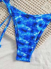 Swim Vcay 花卉印花比基尼套装，随机图案，海滩和度假