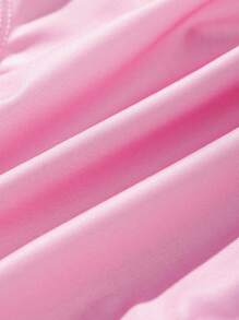 BABY SHARK X SHEIN Tween Girl Hollow Zipper Front Cartoon Shark Print One-Piece Swimsuit - Multicolor - View 7