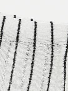 Maija Modern Urban Sleeveless White Striped Camisole Top And Cropped Waist Striped Mini Skirt Set For Women, Spring/Summer