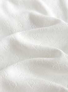 Loomiva Young Girls' Cartoon Strawberry Embroidered Soft Knit Sleeveless Crew Neck Pullover Top - White - View 3