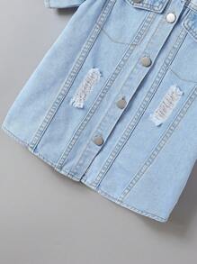 青少年男孩牛仔两件套服装