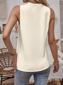 INAWLY Áo tank top mùa hè "Trở thành mặt trời rực rỡ" - Áo không tay dáng rộng, thoải mái, in hình tia nắng và chữ kiểu cổ điển dành cho nữ. - Màu be - Xem 2