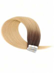 25pcs Tape In Straight Colored Human Hair Extension Real Extension For Women Daily Use Real Easy Wear Natural Looking Hair Extensions - S5/24 - View 2