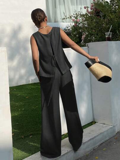 DAZY Summer New Vintage Loose Casual 2 Pieces Set For Women Lounge Sets For Women