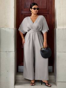Celure Jumpsuit estiva elegante, in stile francese vintage, casual, adatta per il tragitto lavoro-casa, con fiocco