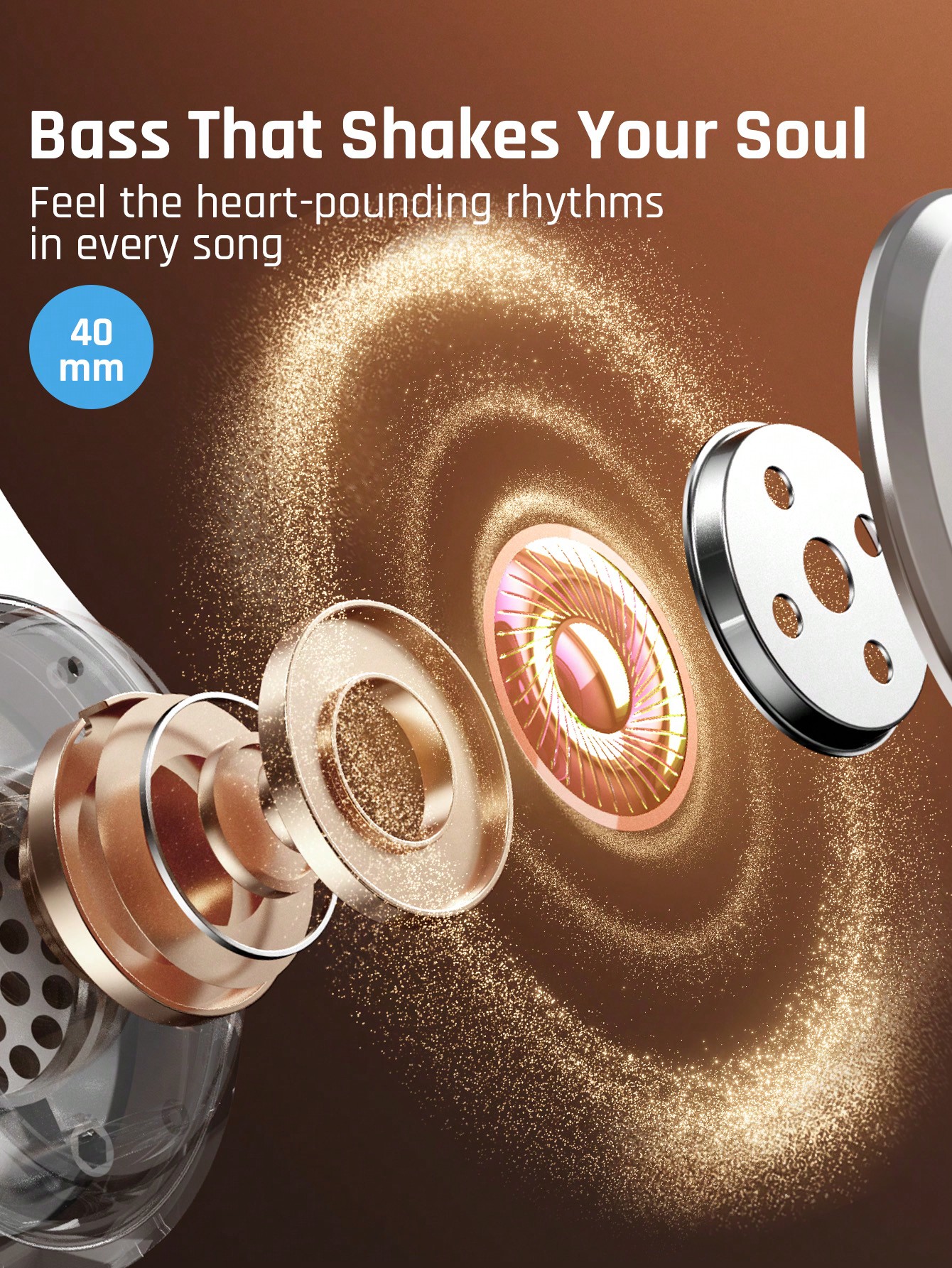 Teckwe سماعات رأس محمولة على الأذن، مناسبة للاستخد...