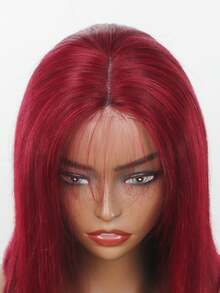 无胶鲍勃假发真人发 6x4 99j 勃艮第蕾丝前假发真人发 8-16 英寸巴西直发假发女士 - S99J - 查看 6