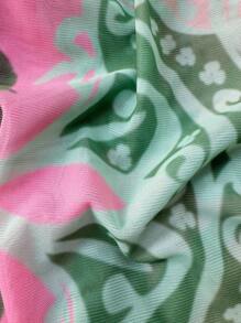 DAZY Sexy Form-Fitting Floral Print V-Neck Stylish Vacation Bodycon Dress Wedding Women Dresses