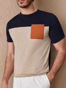 Manfinity VCAY Men T-Shirts Fit Crew Neck Short Sleeve Basic Tee Casual Summer - Multicolor - View 4