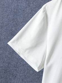 SHEIN Conjunto de camiseta y pantalones con estampado de paisaje urbano para niños preadolescentes