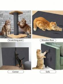 Una alfombrilla antiarañazos extraíble, alfombra autoadhesiva para arañazos de gato, alfombrillas para muebles, sofás y paredes interiores, accesorios para arañar para mascotas y juguetes - Multicolor - Ver 8