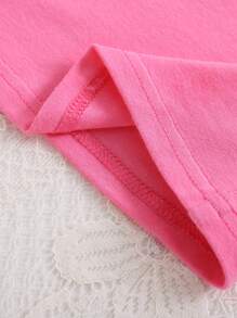 SHEIN Bộ 5 chiếc áo ba lỗ không tay dệt kim trơn đơn giản cho bé gái - màu xanh lá - Xem 4