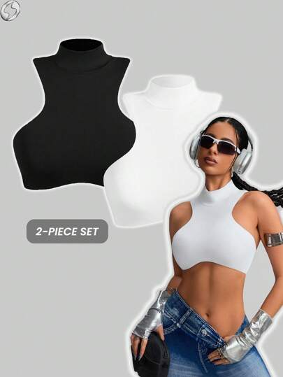 Innovista Sujetador deportivo esculpido y ultra sexy, conjunto de 2 piezas/2 paquetes de activewear de gimnasio, top de activewear suave como mantequilla con gran elasticidad y absorción de sudor, rendimiento de lujo, top corto sin mangas, sin aros, negro, blanco, levantamiento de pesas, entrenamiento de fuerza física, mancuernas, al aire libre, ciclismo, motociclismo, correr, ejercicios aeróbicos y cardio, yoga y pilates, boxeo, senderismo y trekking, tenis y golf, equipo de entrenamiento de máquinas y equipos, conjuntos de ropa de entrenamiento y chándal, ropa deportiva urbana, ícono de moda, brillar y ser elegante, para fiestas y festivales de música, ajuste sexy de calle, esencial diario fácil de usar, activewear de , movimiento moderno, motivación de otoño