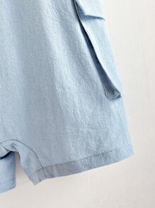 Loomiva 适合外出和度假的年轻男孩休闲学院风梭织面料宽松连体裤