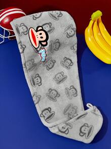 Paul Frank X SHEIN 1pc Cute Cartoon Monkey Pattern Microfiber Hair Drying Hat, Highly Absorbent, Suitable For Various Hair Types And Lengths - Grey - View 2