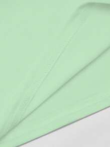 SHEIN Clasi Plus Size Lemon & Letter Print Short Sleeve Crew Neck T-Shirt - Soft, Breathable, Micro Elasticity, Casual Top For Summer & Spring - Plus Size Women Regular Fit Clothing Graphic Tees Women Tops - Green - View 4