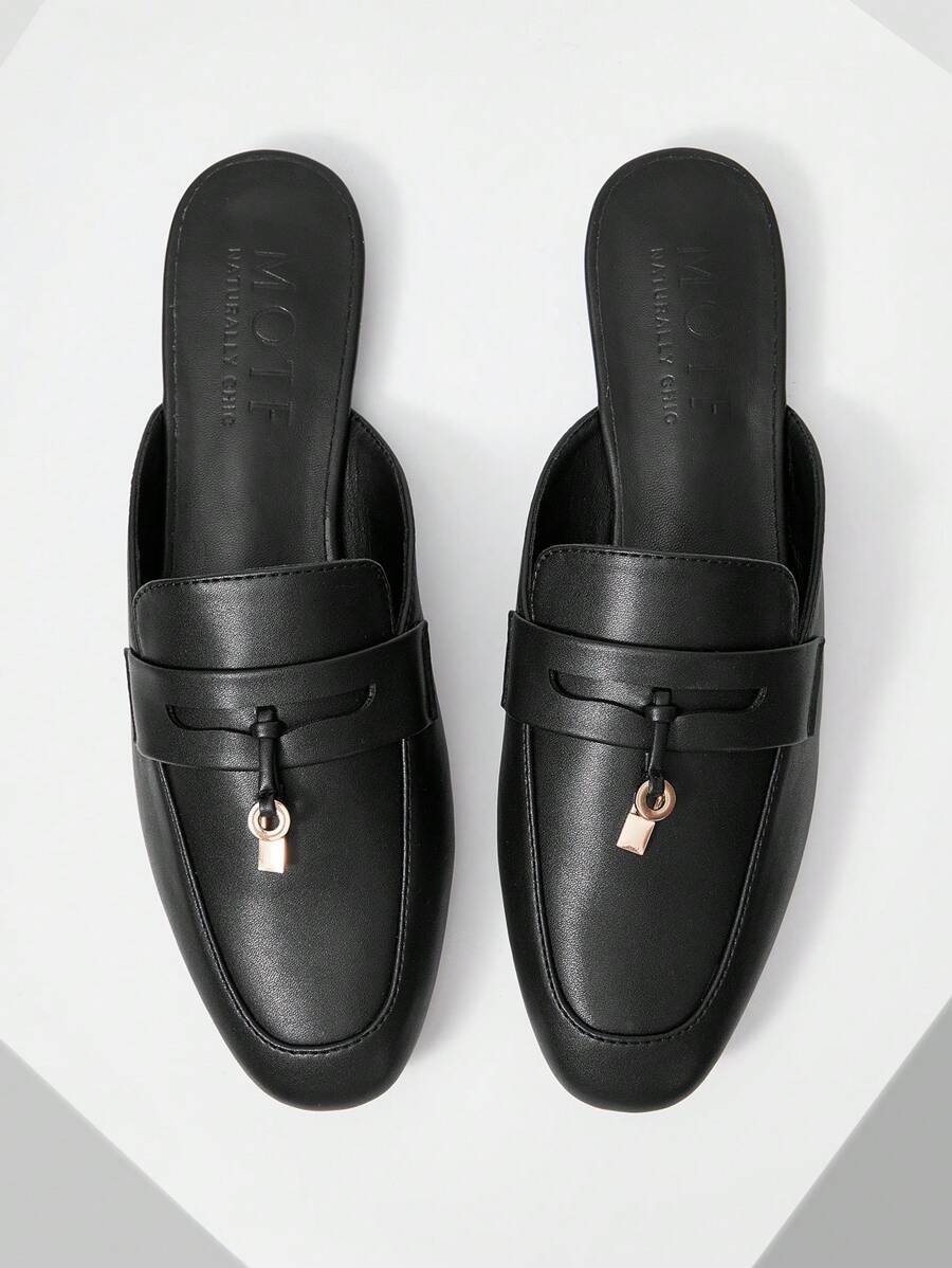 MOTF PREMIUM ZAPATOS PLANOS MINIMALISTAS CÓMODOS DE PUNTA REDONDA PARA MUJER, PARA AÑO NUEVO, DÍA DE SAN VALENTÍN - Negro - Ver 1