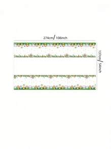 SHEIN 1 Piece 108inch*54inch Cute Jungle Animal Theme Tablecloth, Jungle Theme Disposable Tablecloth, For Teenagers Birthday Party Newborn Party Wedding Family Holiday Party Home Decoration, Desktop Decoration, Scene Decoration, Christmas, Outing, Good Waterproof And Stain Resistance, Easy To Carry And Fold, Easy To Clean.