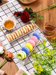 Wholesale Of Simple European-Style Acrylic Rectangular Trays For Dessert And Biscuit Storage In Restaurants, As Well As Display Racks For Fruits And Food - Clear - View 6