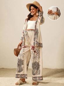 SHEIN Maternity Two Pieces Suits Women Summer Clothing Women Clothes Women's Two Pieces Clothing Summer Outfits For Women - Multicolor - View 3