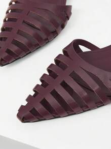 MOTF PREMIUM POINTED TOE SLINGBACKS FLAT SHOES - Burgundy - View 6