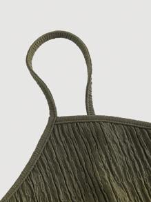 SHEIN MOD Women Two Pieces Outfits For Daily Wear - Army Green - View 3