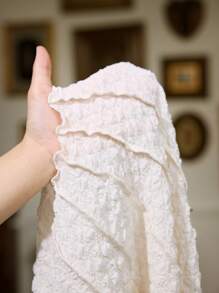 SHEIN MOD Camiseta de cuello alto texturizada con jacquard para mujer, ideal para verano, graduación, Coachella, rave, Y2K