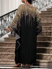 SHEIN Lady Spring And Summer Elegant Party Cocktail Party Concert/Music Festival Colorful Woven Scoop Neck Ball Gown One Piece Sleeve Long Short Sleeve Plus Size Dresses Birthday&Event Dresses Festival Plus Size Summer Clothes Women Clothing Summer Festival Outfits Festival Outfits For Women Women Summer Clothes Summer Outfits For Women Summer Dresses For Women,Sun Dresses For Women