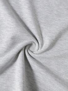 INAWLY Women's Casual Bow Decor 2 Pieces Set - Grey - View 4